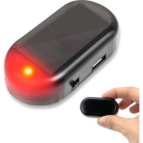 Alarma solar para coche, Alarma solar simulada para coche, Luz de alarma antirrobo, Sistema antirrobo con flash de advertencia solar, Luz de alarma para coche, Alarma para coche (1/5)