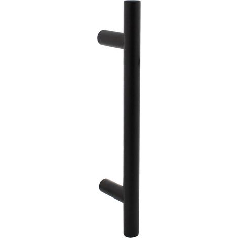 Intersteel Stoßgriff T-Modell Ø 20 mm – 300 mm Edelstahl/Schwarz matt (1/3)