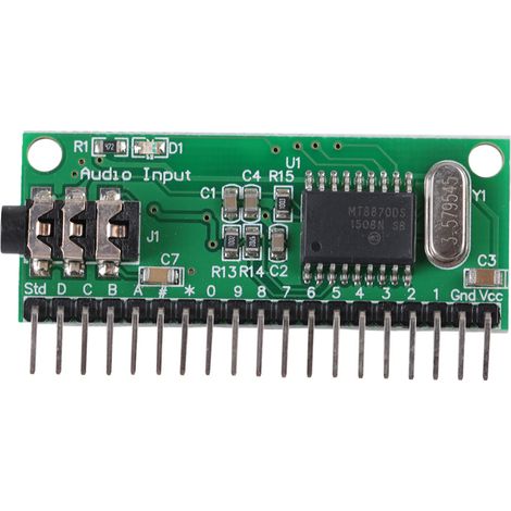 Décodeur audio DTMF MT8870 à 16 canaux, contrôleur de décodage vocal pour téléphone et maison connectée (1/5)