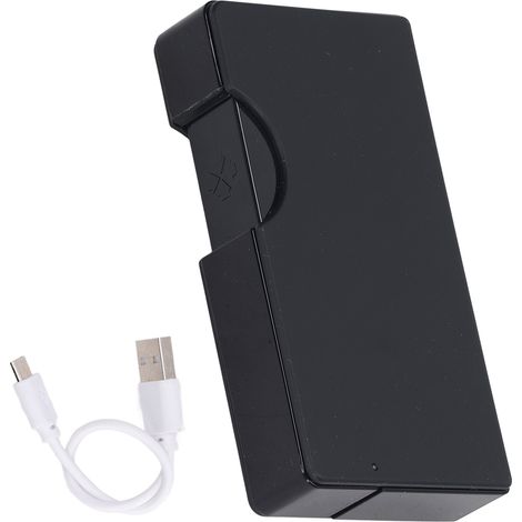 Étui à cigarettes noir avec briquet électronique rechargeable USB, coque en aluminium haute résistance, support à cigarettes et briquet électrique en caoutchouc (1/5)