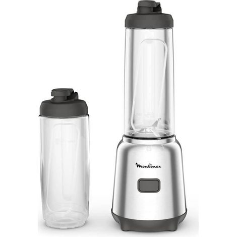 Mixeur Blender - Moulinex - Mix&Move - 2 Bouteilles Tritan - Design Compact - Lames Amovibles