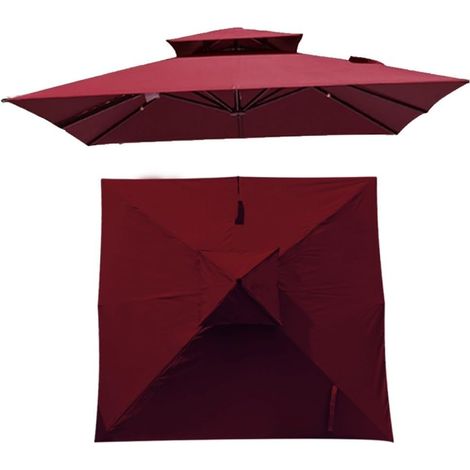 300 x 300 cm carré parasol de remplacement couvre - lampe 8 côtes UV 50 + parasol de remplacement tissu jardin Cour piscine marché (1/5)