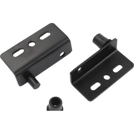 Quattro cerniere a perno a scomparsa per porte e armadi in legno - struttura in acciaio laminato a freddo - progettate per garantire durata e silenziosità (nero) (1/5)