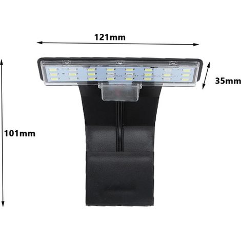Lampe LED Aquarium Clip Éclairage Dimmable Étanche pour Plantes Aquatiques et Poissons