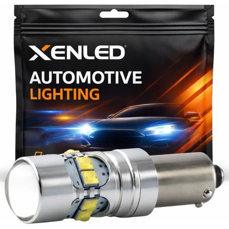 Ampoule H21W DUAL 10 LED CREE - BAY9S 12V Haute puissance Blanc (1/5)