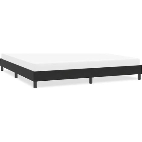 Cadre de lit sans matelas-Structure de lit noir 200x210 cm velours (1/5)