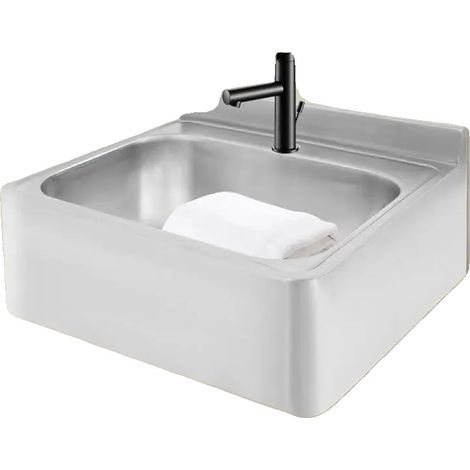 Lavabo, Acier Inoxydable 304, Design Mural, Argent (1/5)