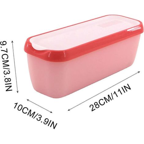 Pots à glace pour crème glacée maison, réutilisables et avec couvercles - Boîtes de conservation pour congélateur 1,5 l (1/2)