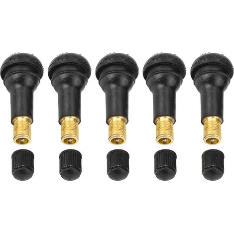 BRAVIX Tige de Valve de Pneu,100 pièces Remplacement de Tige Universel de Valve de Pneu Moto de Voiture pour Pneu TR413 (Noir)(TR413) (1/5)