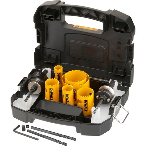Set di seghe a tazza DeWALT bimetalliche Extreme, set universale in valigetta 10 pezzi. (1/2)