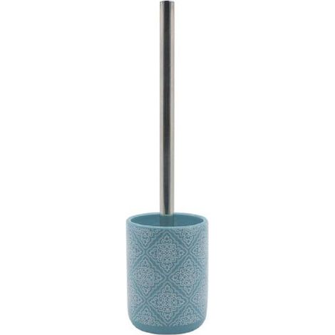 TRADE SHOP - Portascopino Porta Scopino Bagno Wc Toilette Azzurro Con Maioliche Completo 87024 - (1/2)
