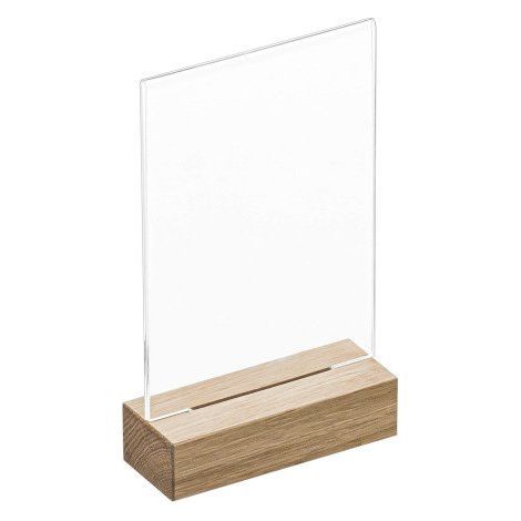 Présentoir de table double face avec socle en bois A6 portrait - Maxiburo
