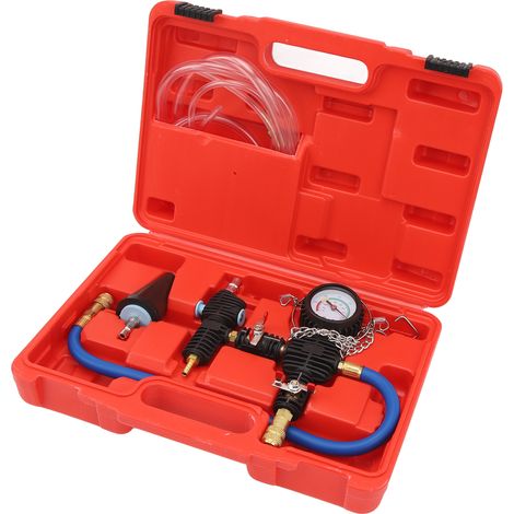 Kühlmittel-Nachfüllset mit 90 psi präziser Manometerskala, flexiblem Schlauch und universellem Kühlerdruckprüfer für Fahrzeuge