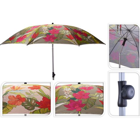 Parasol De Plage Fleurs Protection Solaire Design Et Compacte - Basics