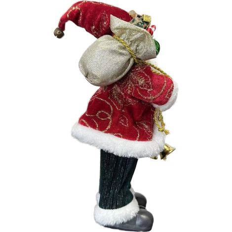 Santa Claus Figurine – Standing Christmas Decoration  Festive Holiday Ornament for Living Room, Home & Seasonal Decor
