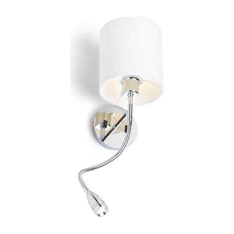Faretto applique VERSINA con paralume bianco cromo 230V E27 LED 28+3W 25°  3000K (1/4)