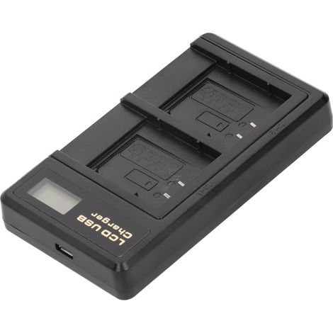Chargeur de batterie portable pour appareil photo LI-50B, chargeur double USB avec écran LCD (1/5)