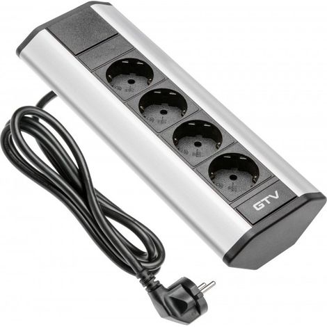 GTV 4er Eck-Steckdosenleiste 5V 3600W "Schuko" Typ F