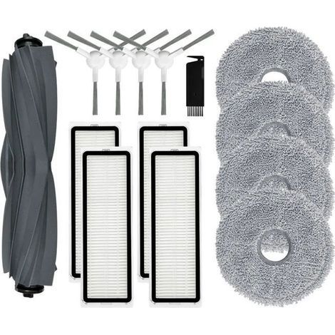 Dreame Bot L10 Prime / L10S Pro, Hauptwalze, Seitenbürste, HEPA-Filter, Wischtücher, Tuchzubehör (1/4)