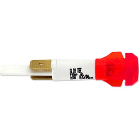 SPIA LUMINOSA 220V Testa tonda 10mm colore Rosso VARI UTILIZZI 2 FASTON