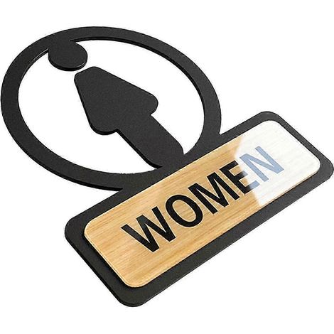 Toilettenschild, Symbol für Toilette, Piktogramm, Hinweisschild, Acryl-Badezimmerschild für Büro, Restaurant, Einkaufszentrum, Geschäft-WOMEN (1/5)