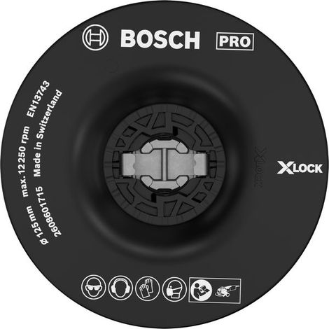 Bosch PRO cutting/grinding PRO Backing Pad Medium 125mm X-Lock 2608601715