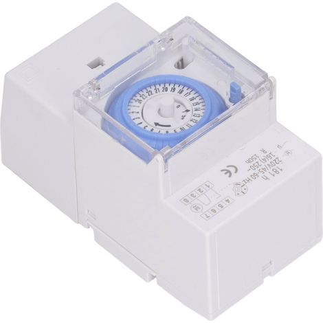 Minuteur mécanique SUL181h, interrupteur horaire 220VAC 2500W avec batterie 80mAh, prise programmable pour usage domestique, minuterie de contrôle. (1/5)