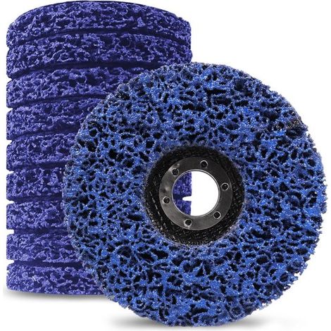 Discos CSD，10 unidades，Ø 125 mm，diámetro del orificio 22 mm，para eliminar óxido，óxido y oxidación de cordones de soldadura (azul，10 unidades) (1/2)