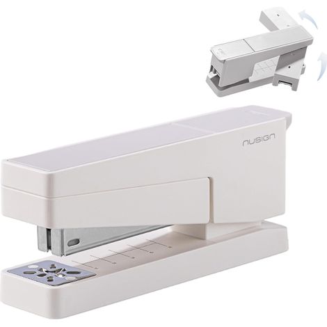 Agrafeuse de bureau à bras articulé, socle pivotant à 360°, capacité de 25 feuilles, compatible avec les agrafes 24/6 et 26/6, pour le bureau (1/5)