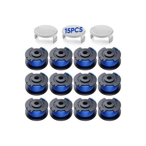 Kit de bobines pour Ryobi AC14RL3A – Tête de coupe bleue, version R12+3 – Nylon résistant pour travaux extérieurs (1/5)
