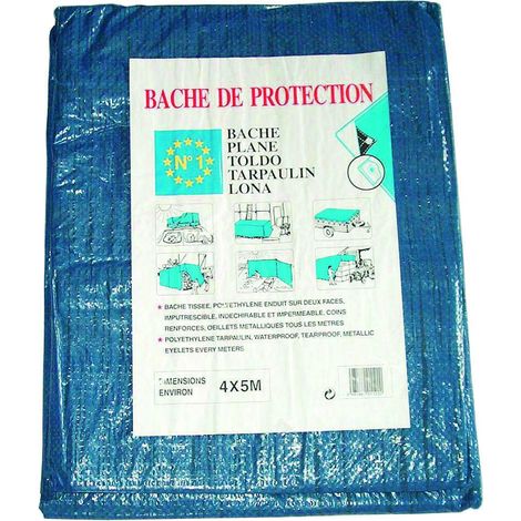 LEVIOR PE-Plane 4x5m 70g/1m2 blau-silber 25020.01 (1/3)
