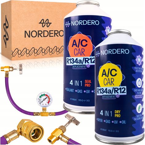 Klimaanlagen-Befüllset Gas R134A Trockner + Dichtmittel Nordero