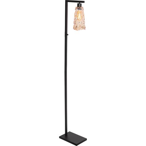 Steinhauer - lámpara de pie - Vidrio - negro - vidrio metal -