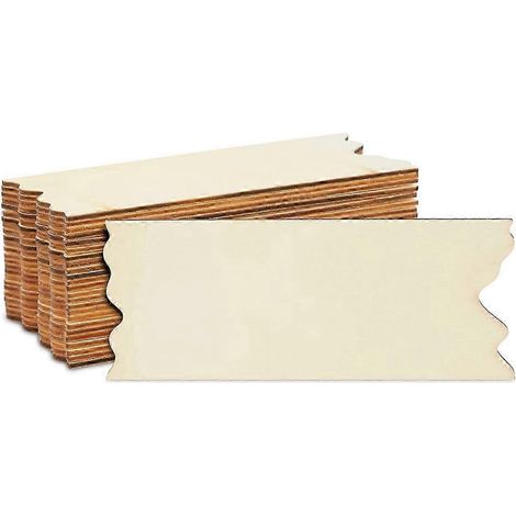 20 panneaux en bois brut rectangulaires, ornements en bois à bords irréguliers pour bricolage (1/4)