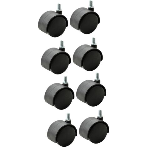 de 8 roulettes pivotantes de rechange pour chaise de bureau (1/5)