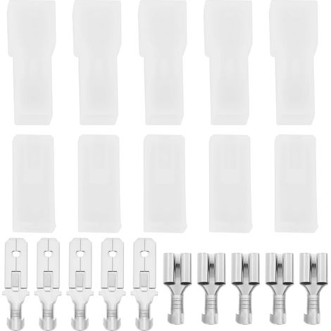 Pack of 10 6.3 mm connectors 180916 180905 for the automotive industry, mechanical engineering, shipbuilding (1/5)