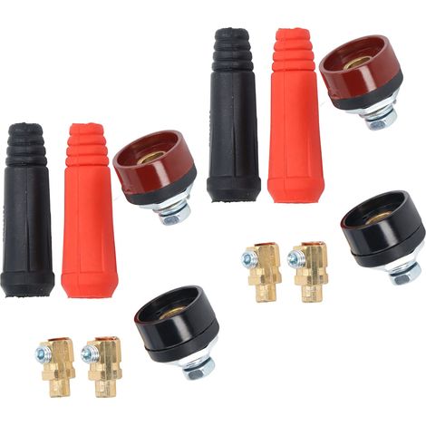 12 pièces connecteurs de câble de soudage à montage rapide prise femelle mâle kit pour alimentation électrique (1/5)