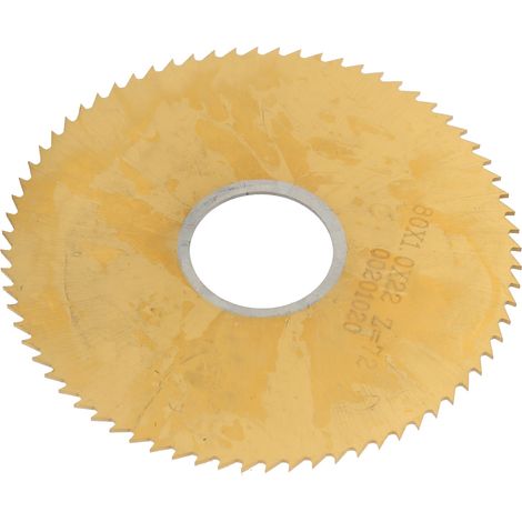 Disque de coupe circulaire à denture fine en acier rapide revêtu de titane, 80 x 1 mm (1/5)