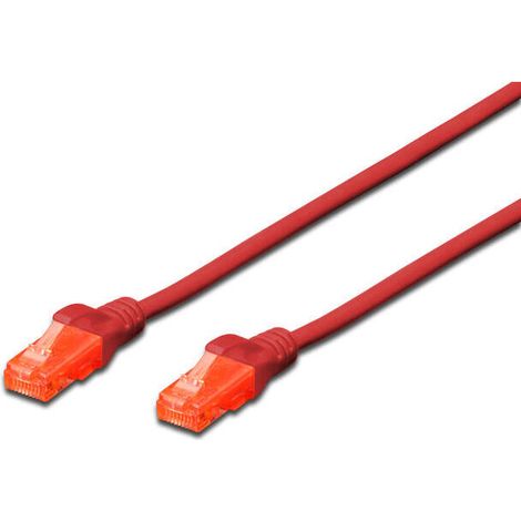 Cable de conexión DIGITUS UTP cat. 6 de 5 m, PVC rojo