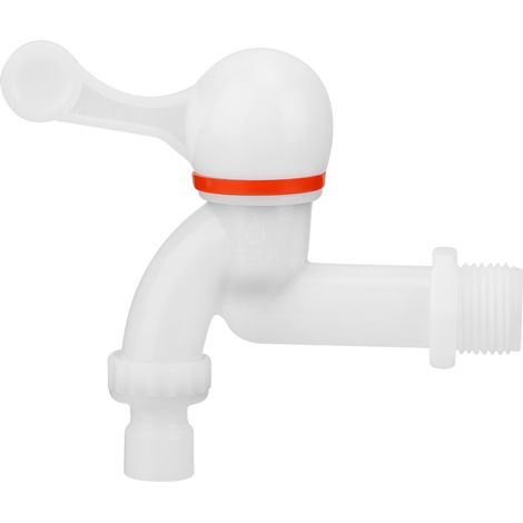 Robinet En Plastique G1/2" - Filetage Mâle ABS - Pour Machine À Laver Et Jardin - 1 Pièce (1/5)