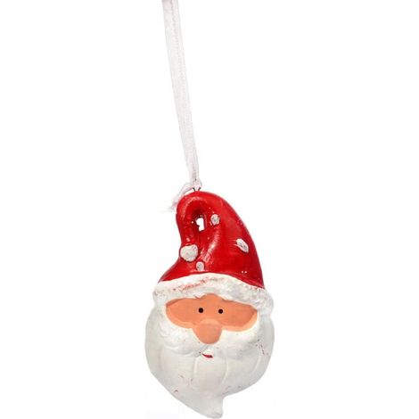 Colgante de cerámica con figura de Papá Noel de 12,5 cm, n.º 6 (1/2)