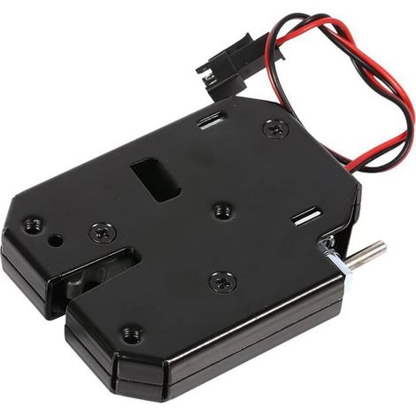 Serrure électromagnétique Intelligente, DC 12 V 2 A, Serrure Électrique, Armoire de Commande ÉLectrique, Casiers à Tiroirs, Loquet de Verrouillage en Acier au Carbone Noir (1/5)