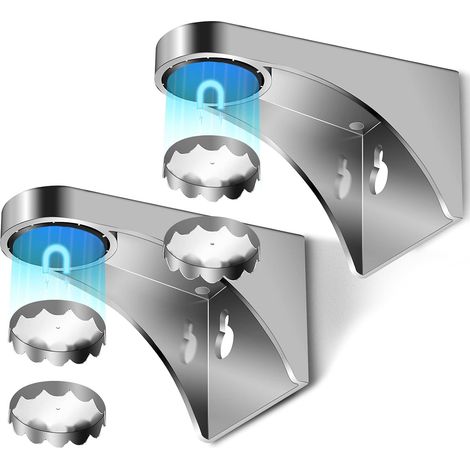2 Stück Seifenhalter Magnet ohne Bohren/mit 4er Magnetisches Zubehör für Magnetseifenhalter, Seifenschale Seifenablage für Dusche Bad und Küche Spüle (1/5)