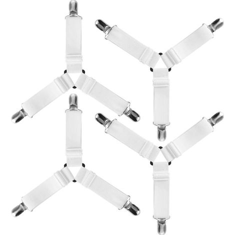 4pcs Triangle Elastic Fitted Sheet Fasteners Adjustable Strap for Bedding Bed Sheet Iron Cover Mattress Sofa