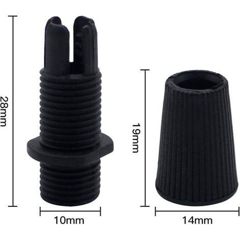 20 Stück M10-Zugsicherungen für Pendelleuchten, schwarze Kunststoff-Kabelklemmen, verstellbare Kabelclips, Kabeldurchführungen für die Verkabelung von Pendelleuchten (1/3)