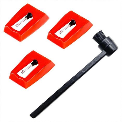 3 Pack Lecteur de Disques Aiguille Rechange avec Stylet Cleaning Brush Stylet de Platine Aiguille pour (1/5)
