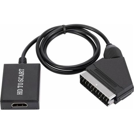Convertisseur HDMI Vers Scart - 1080p - Compatible NTSC PAL - Technologie De Mise À L'échelle - Plug And Play - 1 Pièce (1/4)