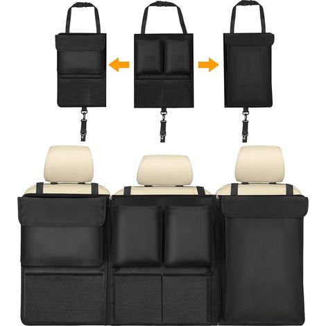 Organisateur de Coffre de Voiture, Détachable Super Capacité, Multipurpose Pliable Sac de Rangement avec 7 Poches Sangle Réglable pour SUV etc (1/5)