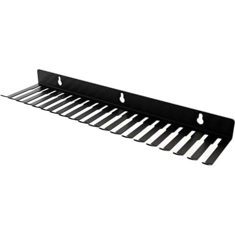 Support De Câble Mural – Rangement En Fil D'acier À 19 Canaux, Sùpport Dè Audio Noir Outil D́e Gestion Des Ćâbles Pour Studio, Bureau, Maison, Chambre Coucher, Remorque - (1/5)