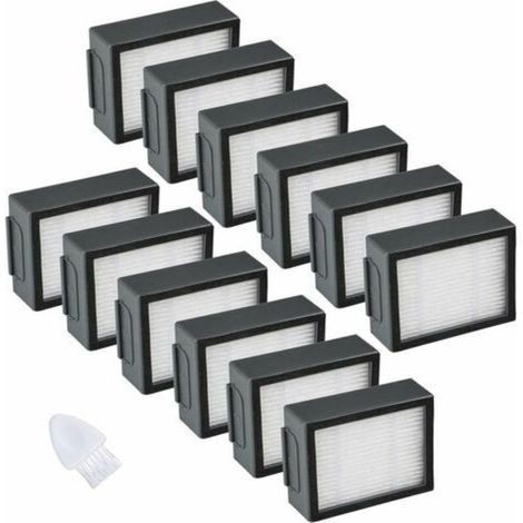 Lot de 12 filtres compatibles avec iRobot Roomba e/i Series Filtre de rechange haute performance - Accessoires pour aspirateur e5 e6 i3 i4 i6 i7 i7+ i8 i8+ (1/5)